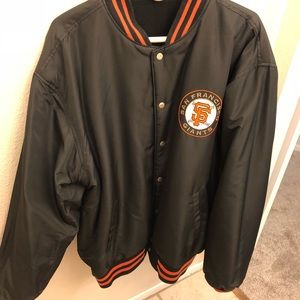Men’s black and orange reversible giants jacket